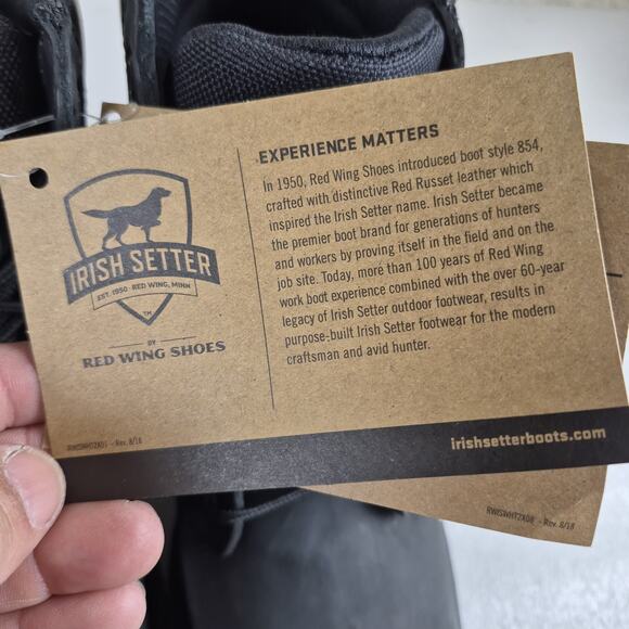 Irish Setter Hopkins 6” Boots Waterproof Soft Toe Leather 83671 Mens Sz 10.5 D - Picture 10 of 10